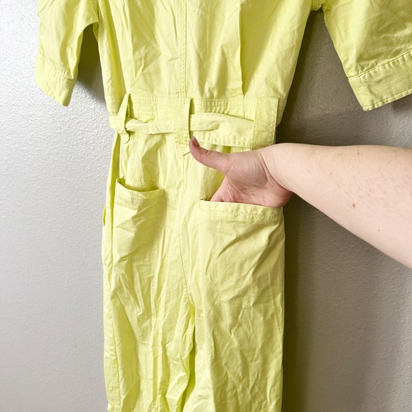 Steve Madden Flying Private Jumpsuit Lime Belted Zip Front size medium NEW - Picture 11 of 16